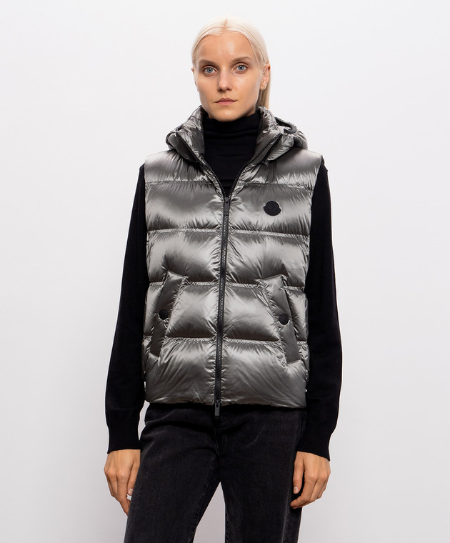 Moncler Серый пуховой жилет Fluidite L20931A001195993C изображение 3