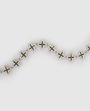 Darkai Сріблястий браслет Clover Olive DIBR0047