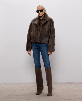 Babe Pay Pls Коричневая дубленка 2327TOSCANA
