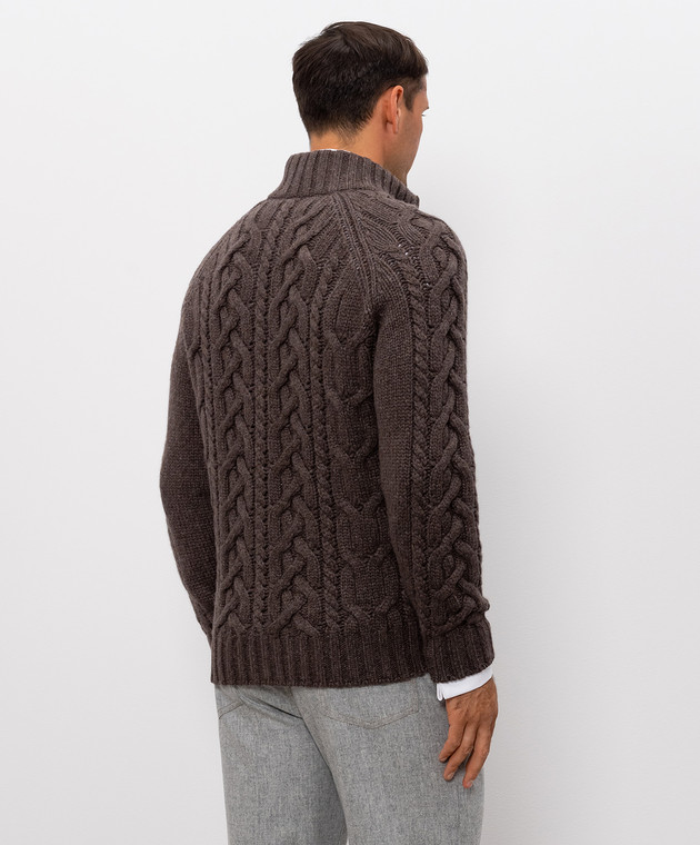 Brunello Cucinelli Коричневый кардиган из кашемира MA2301506 изображение 4