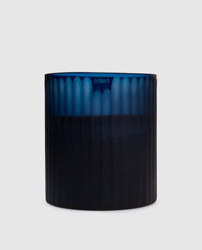 Onno Свічка Royal Blue L з ароматом Ginger Fig в скляному свічнику ON282G