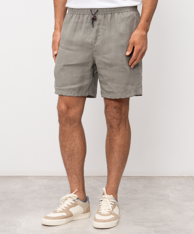 Sease Зеленые шорты для плавания с коноплями PB059TN359 изображение 3