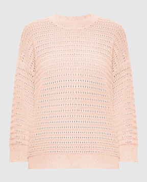 Peserico Бежевий ажурний джемпер S99121F0509110