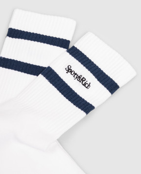 Sporty & Rich Белые носки с вышивкой логотипа AC026712300WH88