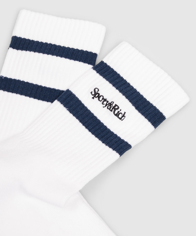 Sporty & Rich Белые носки с вышивкой логотипа AC026712300WH88 изображение 2