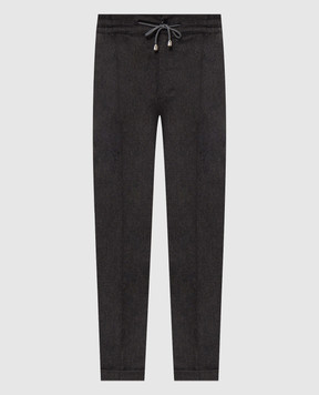 Doriani Cashmere Серые брюки из шерсти с отворотами P213T191F1T191
