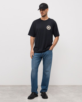 Dolce&Gabbana Синяя футболка с логотипом G8PN9ZG7PZF