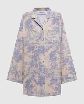Off-White Платье-рубашка Roxy City Nature с льном 2FU00547T