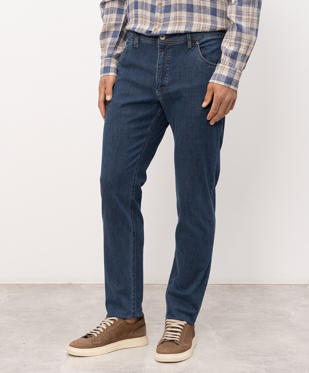 Florentino Синие джинсы с логотип патч 126554610710 изображение 3