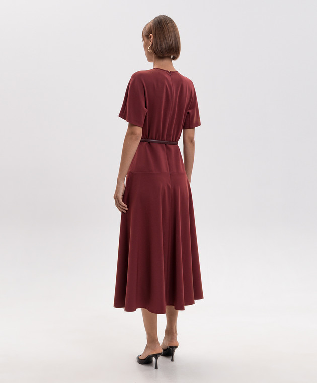 Max Mara Бордовое платье миди ZORRO MSTZORRO изображение 4