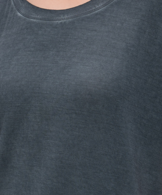 UMA WANG Синя футболка Tir UW1032 зображення 5