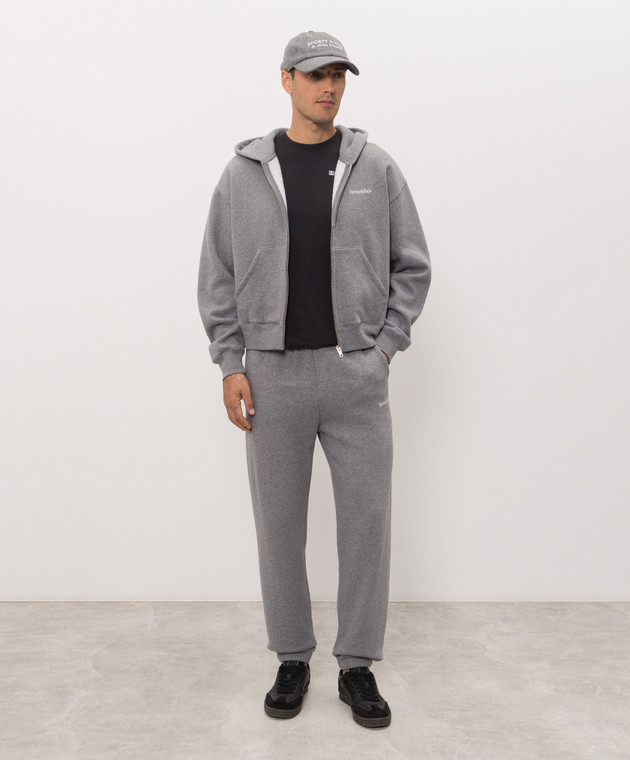 Sporty & Rich Сірий утеплений спортивний костюм ST10284300GY34PA087843 зображення 2