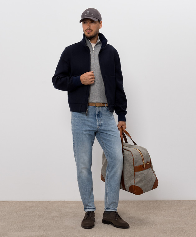 Brunello Cucinelli Джемпер серого цвета из кашемира M2200124 изображение 2