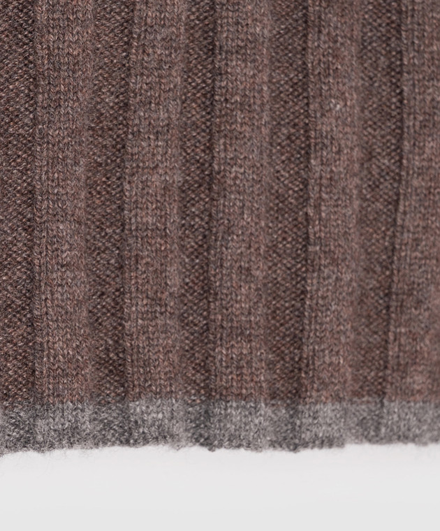 Brunello Cucinelli Коричневый шарф из кашемира M2240819 изображение 3