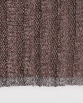 Brunello Cucinelli Коричневый шарф из кашемира M2240819