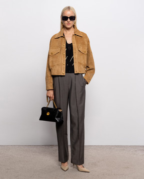 Versace Коричневі штани з вовни 10258851A17669