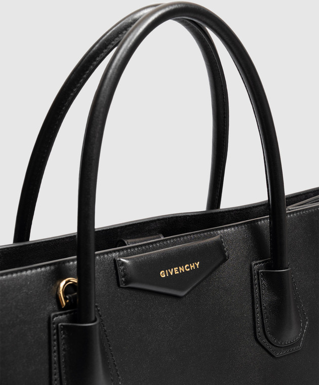 Givenchy Черная кожаная сумка тоут Catchall BB518KB2HF изображение 4