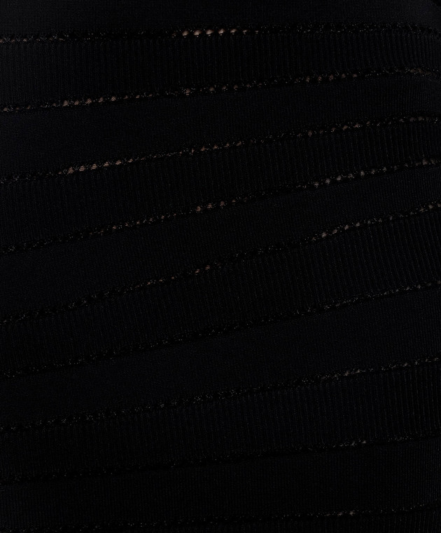 Balmain Черная юбка мини HF1LA695KK34 изображение 5
