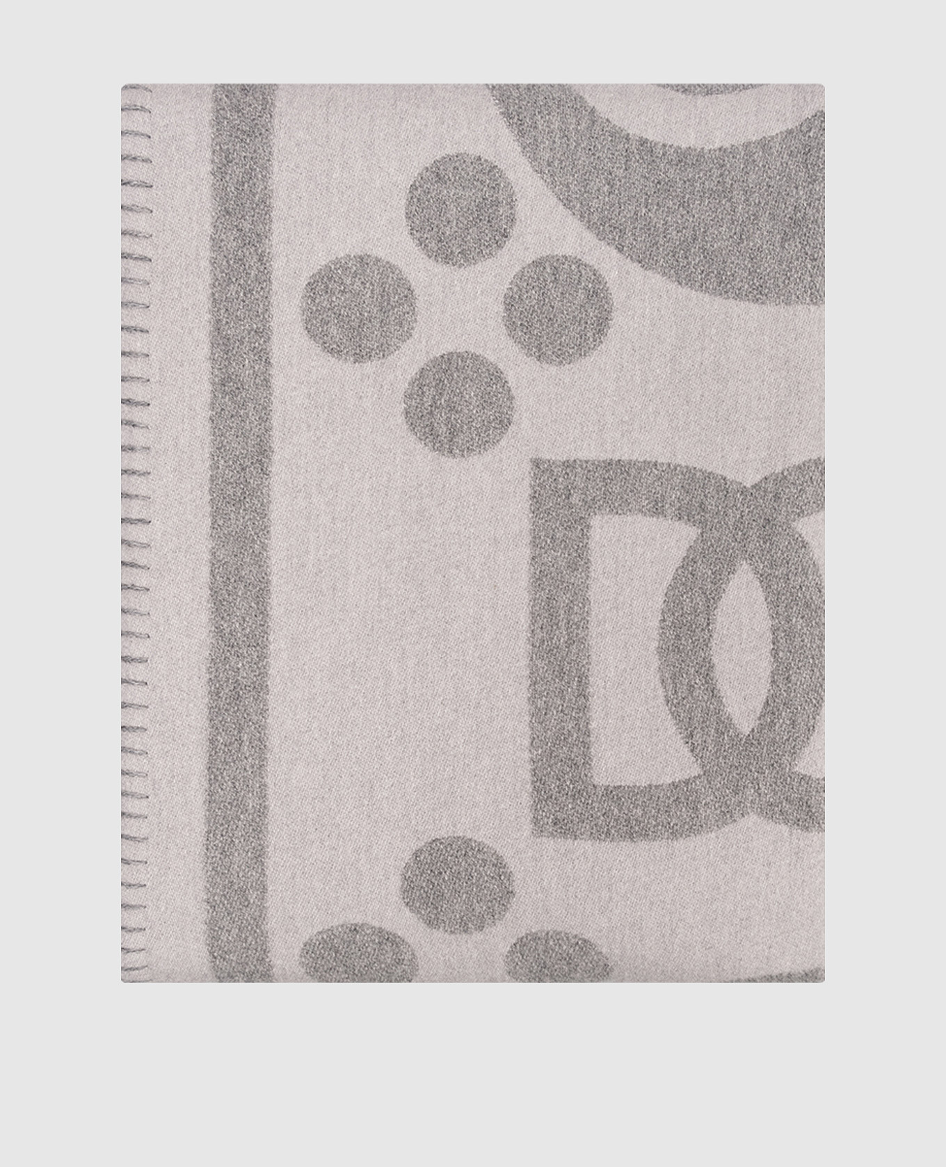 Серый плед из шерсти с монограммой логотипа DG