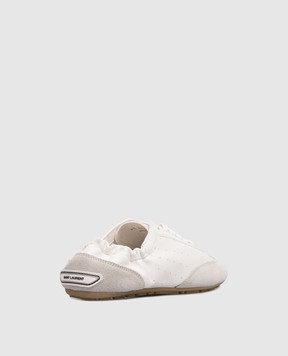 Saint Laurent Белые кожаные кроссовки LEWIS 862606AAGB9