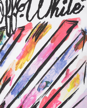 Off-White Дитяча біла футболка з принтом 44GAA001S26J003