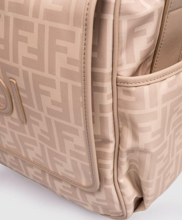Fendi Бежевая сумка-органайзер для коляски с нашивкой логотипа 7VB020ARDI изображение 4