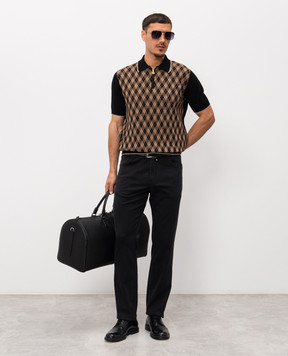 Stefano Ricci Чорні джинси зі шкіряним патчем логотипа MFT62B1211T109BK