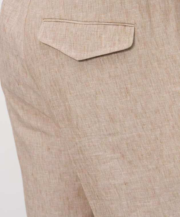 Peserico Бежеві штани з льону R54274D02607 зображення 5
