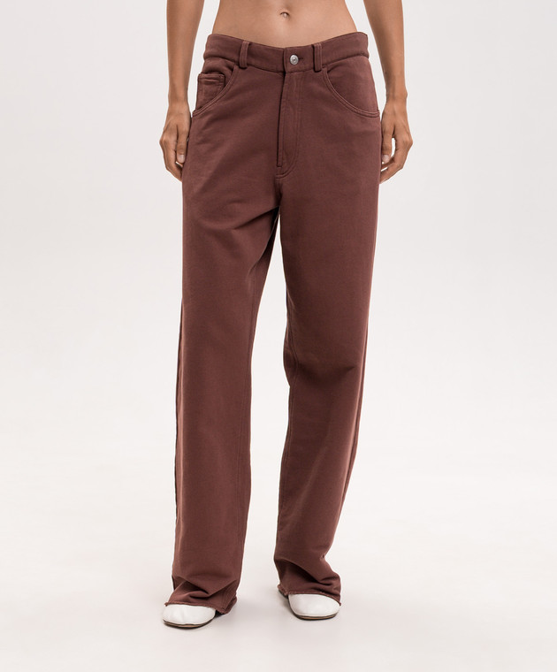Maison Margiela MM6 Коричневые брюки S52KA0581M25025 изображение 3