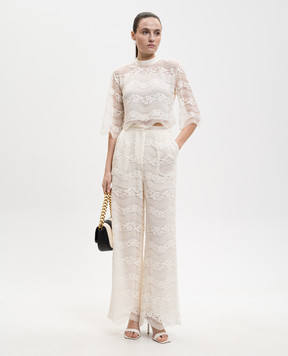 Twinset Топ кольору айворі з мережива 261TP2900