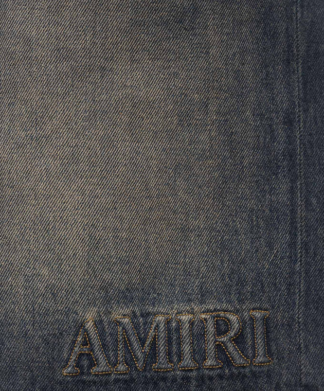 AMIRI Сині джинсові шорти з ефектом потертості AM326SO001 зображення 5