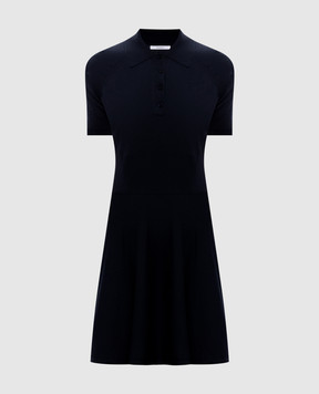 Givenchy Синее платье-поло с шелком BW22Y64ZUU