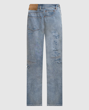 Maison Margiela MM6 Синие джинсы с прорехами S52LA0243M30055