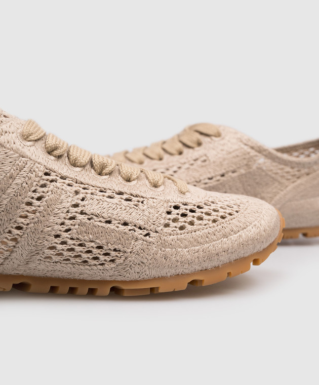 Balmain Бежеві кросівки Racer GN0VI770TCHR зображення 5