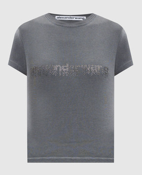 Alexander Wang Серая футболка с логотипом 1CC1261209