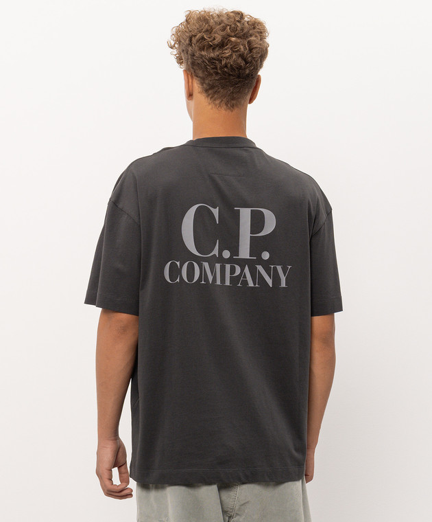 C.P. Company Сіра футболка MTS135A005100W зображення 4