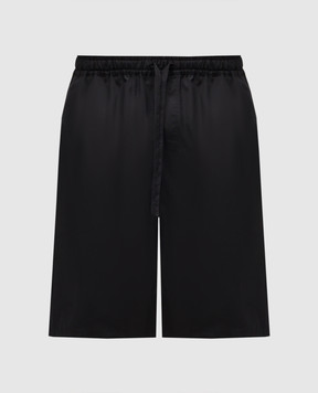 Dolce&Gabbana Чорні шорти з нашивкою логотипа GV37AZGK278
