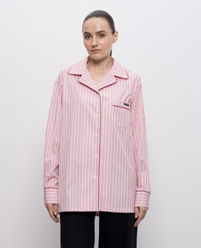 Dolce&Gabbana Розовая рубашка в полоску F5U28TFR517