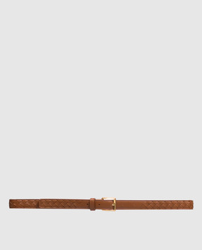Bottega Veneta Коричневый кожаный ремень 871643V0HW5