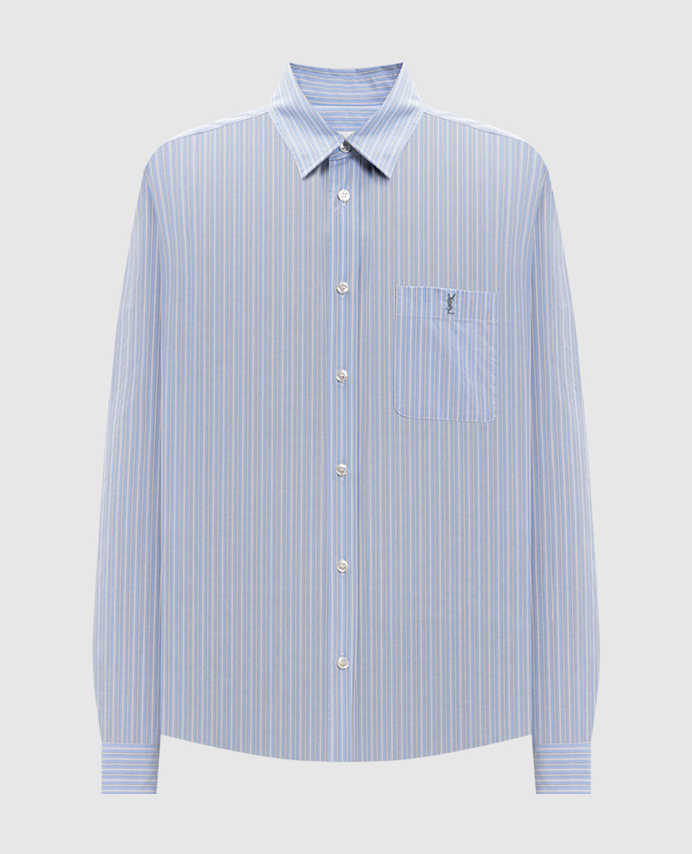 

Голубая рубашка в полоску, Голубой, Рубашки