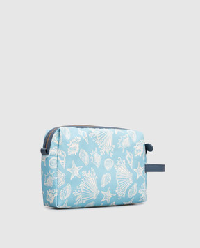 MANTERO 1902 Блакитна косметичка Brenda з льоном 1083F0018G00880
