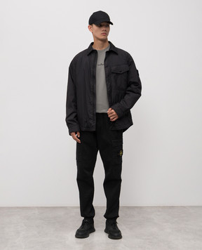Stone Island Чорні джогери з патчем логотипа K2S153100033S00L1