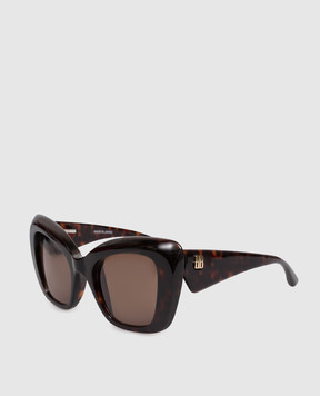 Balenciaga Коричневые солнцезащитные очки Diva Butterfly 870564T0039