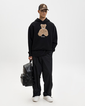 Palm Angels Чорне худі з нашивкою Bear PMBB17DS26FLE00C