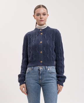 Twinset Синій кардиган з вовною 262TT3011