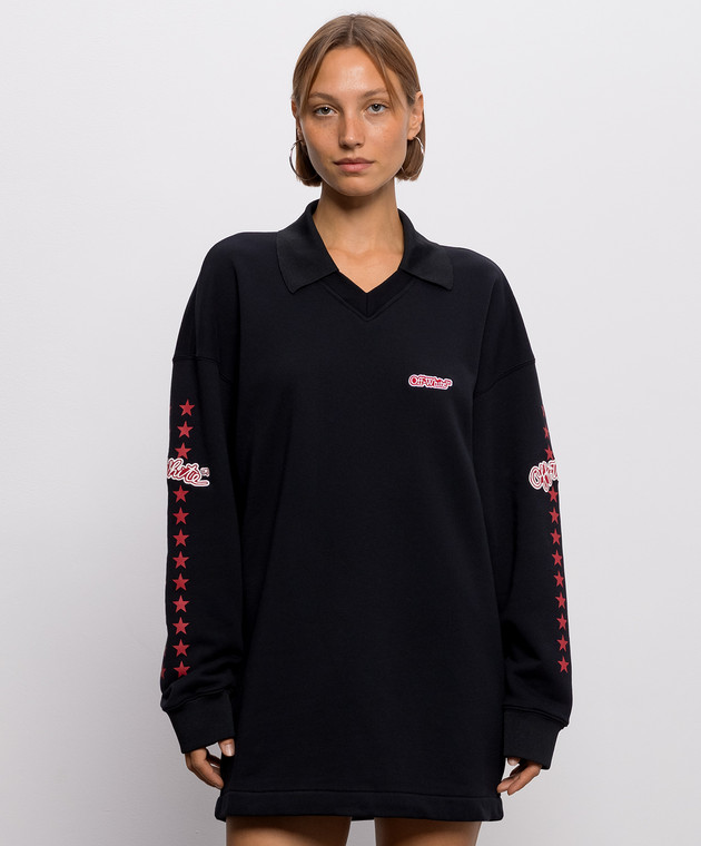 Off-White Черное платье Star 2FU00595T изображение 3