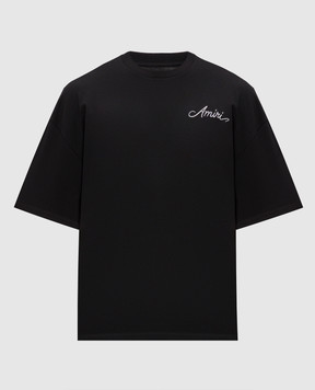 AMIRI Черная футболка MA QUAD CHECKERBOARD AMTOJR1172
