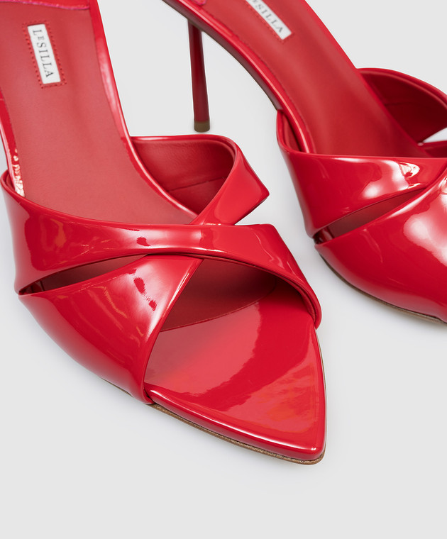 Le Silla Красные лакированные мюли SHIRLEY 6621F080BXPPGSL изображение 5