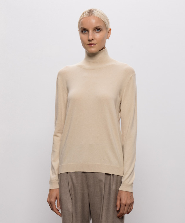 Max Mara Weekend Бежевый гольф KIKU с шелком и шерстью WKDKIKU изображение 3