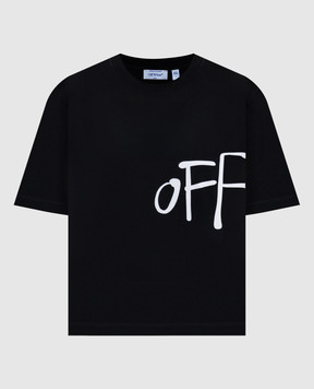 Off-White Черная футболка с логотипом 2AA124S26JER005